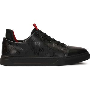 Monogrammed high heel sneakers