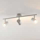ELC - LED plafondlamp - 3 lichts - metaal, staal - H: 16.1 cm - GU10 - mat wit - Inclusief lichtbronnen