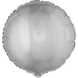 ESPA - Ronde zilverkleurige folie ballon 45 cm - Decoratie > Decoratie beeldjes