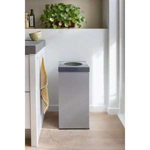 Easybin Eco flex 50 Liter vierkante afvalemmer Grijs