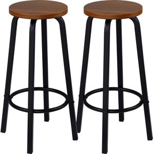 Go-shipping - Set Van 2 - Hoogte 72cm - Luxe Barkrukken - 2 Stuks - Dark Beech - Nordic Barkruk