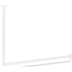 Kledingroede | Garderobestang wit hoek (67x65 cm)
