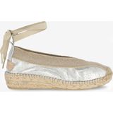 Shabbies Amsterdam Espadrille Palma Kimono Silver - Maat 39