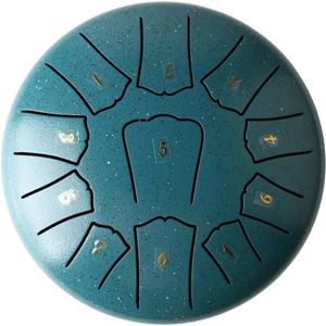 BMetics® Handpan 15 cm Groen – Tongue drum – Klankschaal - Handpan - Tong Drum - Klankschalen - Yoga Drum – Lotus Tong - Steeldrum - Muziektherapie