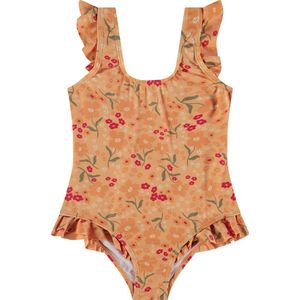 Stains and Stories girls swimsuit Meisjes Zwempak - cantaloupe - Maat 134