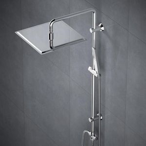 Regendouche en Handdouche Douchesysteem voor Badkamer met Verchroomde Roestvrijstalen Hoofddouche 30x30cm