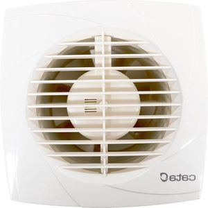 Badkamerventilator - Standaard serie - Kunststof behuizing en propeller - Integraal ontwerp wit - Energieklasse B - Thermische beveiliging - Stille afzuigkap - 14 cm breed - Ventilatie voor badkamer