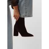 Notre-V 46936 Enkellaarsjes - Enkelboots met rits - Dames - Bruin - Maat 38