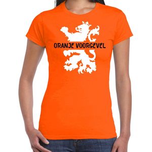 Bellatio Decorations oranje Koningsdag t-shirt - oranje voorgevel - dames XS