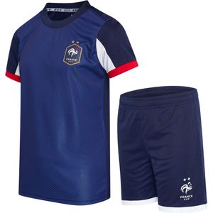 Frankrijk Voetbaltenue Kinderen - Maat 116 - Kylian Mbappé - Jongens & Meisjes - Shirt & Broekje - Officiële FFF Merchandise