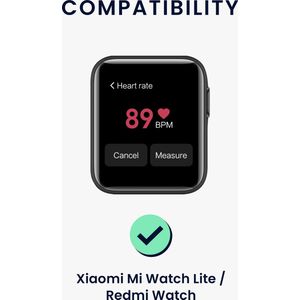 kwmobile bandje geschikt voor Xiaomi Mi Watch Lite / Redmi Watch - Armband voor fitnesstracker in zwart - Horlogeband