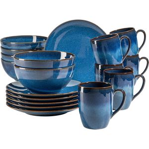 Luxe Servies - serviesset -6 personen - dinnerset - borden, schalen, mokken set - duurzaam - premium kwaliteit