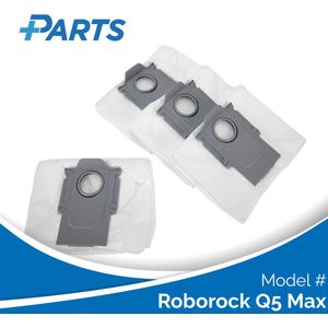 Roborock Q5 Max Stofzakken (4 Stuks, Plus.Parts® alternatief voor 8.02.0132)