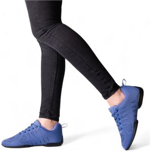 Anna Kern 185 Blauw Dames Danssneakers met Splitzool - KRN20731 - Salsa, Bachata, Latin, Trainig - SUNY - Blauw - 41 1/3