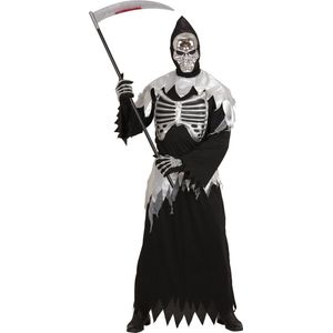 Widmann - Beul & Magere Hein Kostuum - Hedendaagse Magere Hein - Man - Zwart - Medium - Halloween - Verkleedkleding