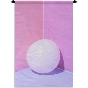 Wandkleed - Wanddoek - Ballon in de hoek - 60x90 cm - Wandtapijt