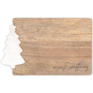Riviera Maison Snijplank Hout Kerstversiering - Merry Everything Chopping Board - Naturel
