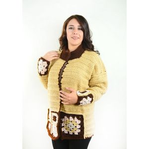 Aqauatolia Dames Trui / Jumper,  Sweater handgemaakte - Bruin