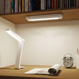 Opvouwbare draadloze design LED bureaulamp - draagbare draadloze leeslamp - 3-in-1 werklamp voor kantoor en nachtkastje