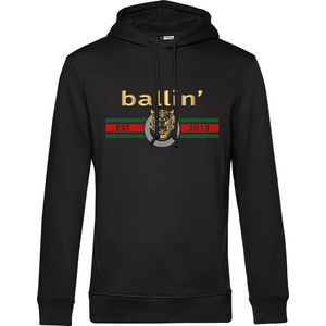 Ballin Est. 2013 - Heren Hoodies Tiger Lines Hoodie - Zwart - Maat M