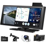 Draadloos Carplay Screen - 926 inch - Autoradio met 4K Dash Cam en Achteruitrijcamera - Apple Carplay en Android Auto - GPS-navigatie - Loop Recording - AUX/FM Carplay scherm