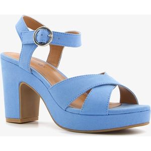 Blue Box blauwe dames sandalen met hak - Maat 38
