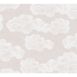 WOLKEN BEHANG | Kinderkamer - Beige Bruin Wit - A.S. Création Lilly & Luis