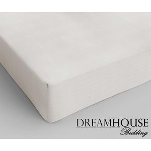 Dreamhouse Katoen Hoeslaken - 90x200 cm - Creme - Eenpersoons