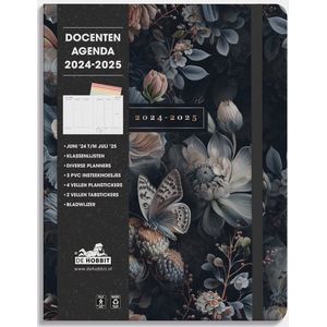 Hobbit - Docentenagenda - 2024-2025 - 1 week op 2 pagina's - ±A4 (20,5 x 26,5 cm) - Klassieke bloemen