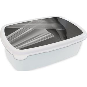Broodtrommel Wit - Lunchbox - Brooddoos - Vrouw - Ballet - Dans - Lichaam - 18x12x6 cm - Volwassenen