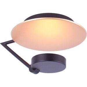 Stijlvolle plafondlamp Goldy | 1 lichts | zwart / goud | metaal | Ø 25 cm | Inclusief 9 Watt led | eetkamer / woonkamer lamp | modern / sfeervol design