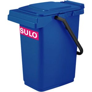 Afvalemmer 25 liter blauw met handvat - Papier afvalbak