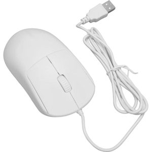 Bekabelde Gamingmuis 1200 DPI Ergonomische Computer Optische Muis voor Notebook Laptop - Wit .