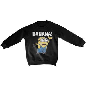 Minions Sweater/trui kids -Kids tm 8 jaar- Banana! Zwart