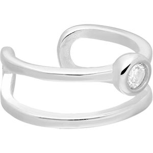 EAR IT UP - Ear cuff - 925 sterling zilver - Zirkonia - Kastzetting - 11 x 5 mm - 1 stuk