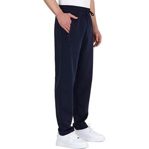 Comeor Joggingbroek heren met rits - Blauw - 4XL - trainingsbroek heren met rits - Lange sportbroek