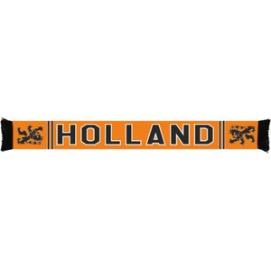 Sjaal oranje Holland met leeuw | EK Voetbal 2020 2021 | Nederlands elftal sjaal gebreid dubbelzijdig | Nederland supporter | Holland souvenir