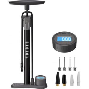 Digitale Meter Fietspomp Hoge Druk 160 PSI - Luchtbal Pomp Inflator - Schrader Presta Valve - Solide Prestaties - Fiets Accessoire