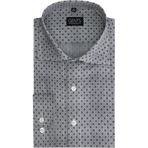 Gents - Bloemprint grijs - Maat L