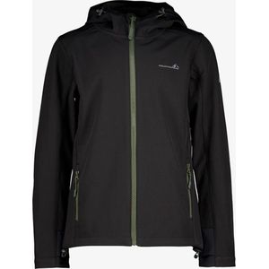 Mountain Peak kinder softshell jas zwart - Maat 152 - Met capuchon - Ritssluiting