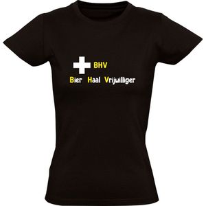 BHV Bier Haal Vrijwilliger Dames T-shirt | Pils | Drank | Feest | Zuipen | Alcohol | Festival | Bedrijfshulpverlening | Shirt