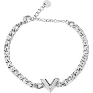 Go Dutch Label Oorhangers ketting schakels zilver E2845-1