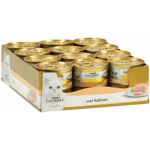 Gourmet Gold Mousse - Kattenvoer Natvoer - Kalkoen - 24 x 85 g