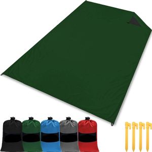 Picknickdeken, outdoor picknickdeken, stranddeken, waterdicht, wasbaar, zandvrij, 200 x 140 cm, groen