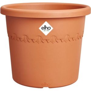 Grote bloempot met wielen voor buiten - 100% gerecycled kunststof, bruin/terra