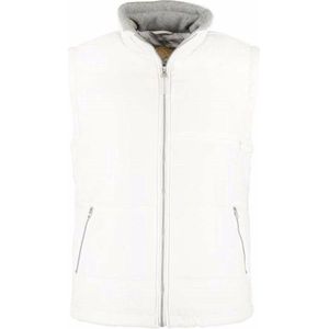Basic bodywarmer wit voor heren - winddichte mouwloze sport vesten XL (42/54)