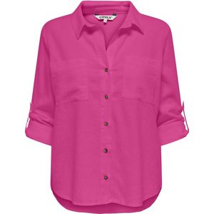 ONLY ONLYASMIN-CARO L/S LINEN SHIRT PNT NOOS Dames Blouse - Maat XS