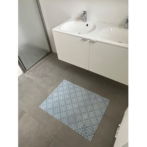 JYG Badmat - Aqualoper -SQUARE - 65x180cm - Blauw