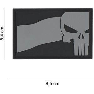 Embleem 3D PVC Punisher NL vlag grijs