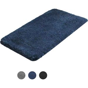 AKSA Home® Badmat 70x140 cm - Grote douchemat antislip - Badmat antislip - Badkamermat - Donkerblauw